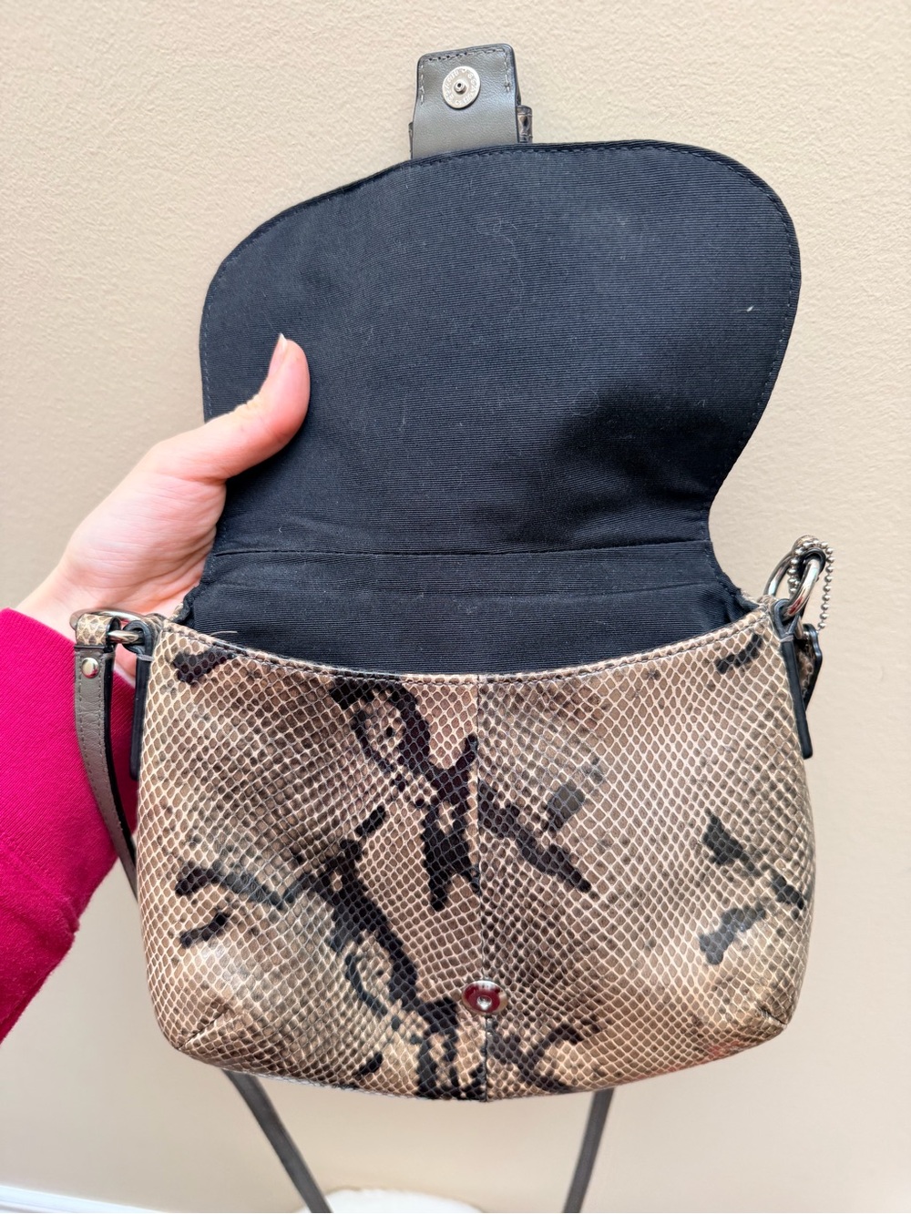 Y2K Vintage 2000’S COACH Exotic Soho Phython Mini Leather Crossbody Bag Purse - Picture 10 of 16
